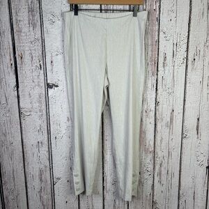 🏷️NWT J. Jill “Zinc White” Linen Stretch Straight Leg Pants Size Medium $79.00